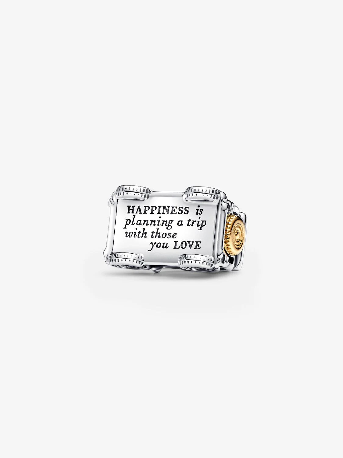 Two-tone Adventure Car Charm Sterling silver, 14k gold plating