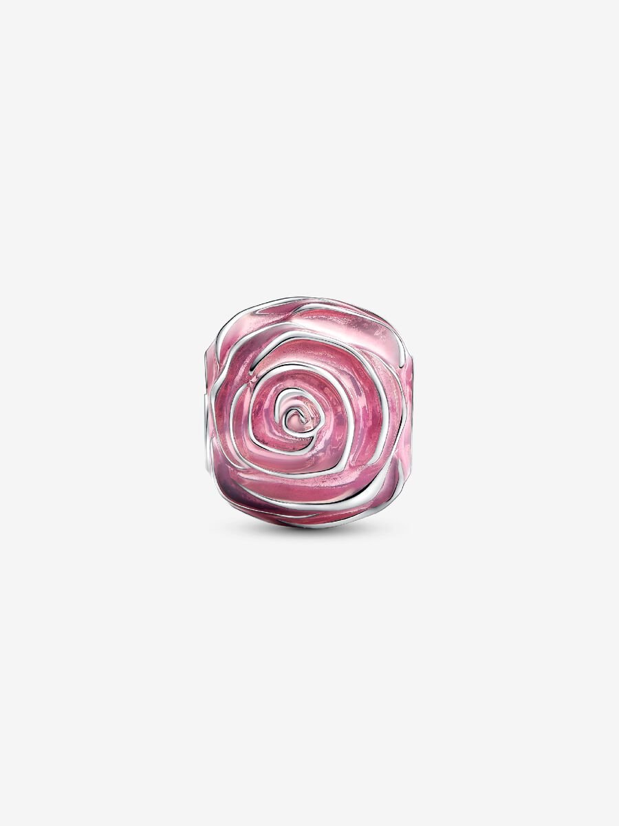Pink Rose in Bloom Charm