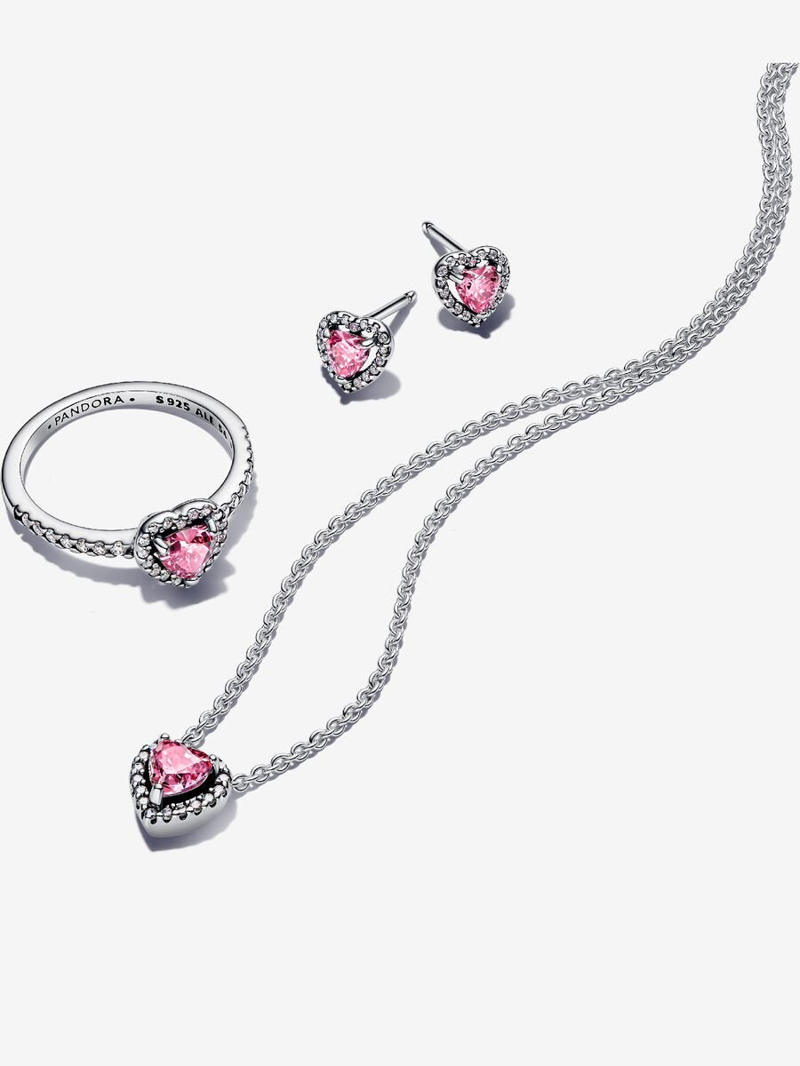 Pink Hearts Jewelry Set