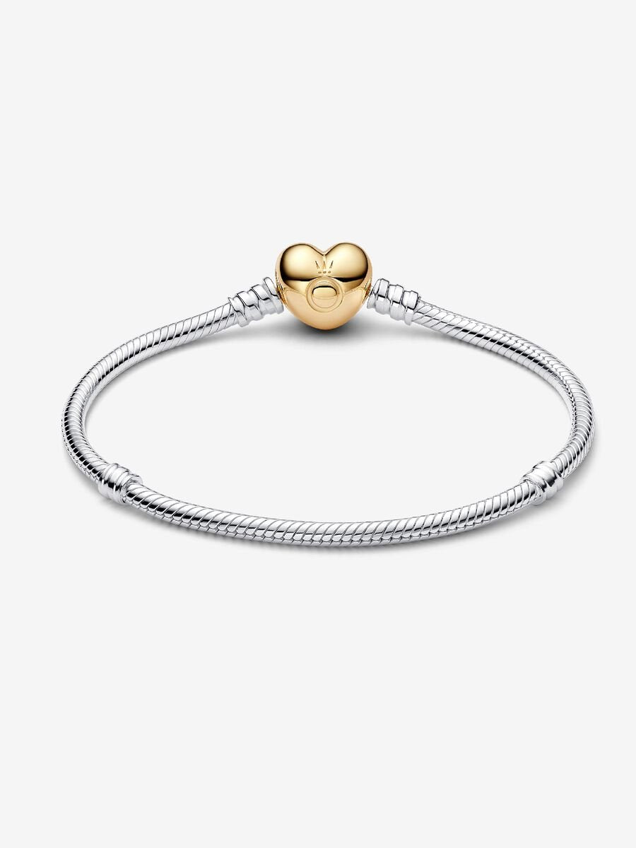 Moments Heart & Snake Chain Bracelet