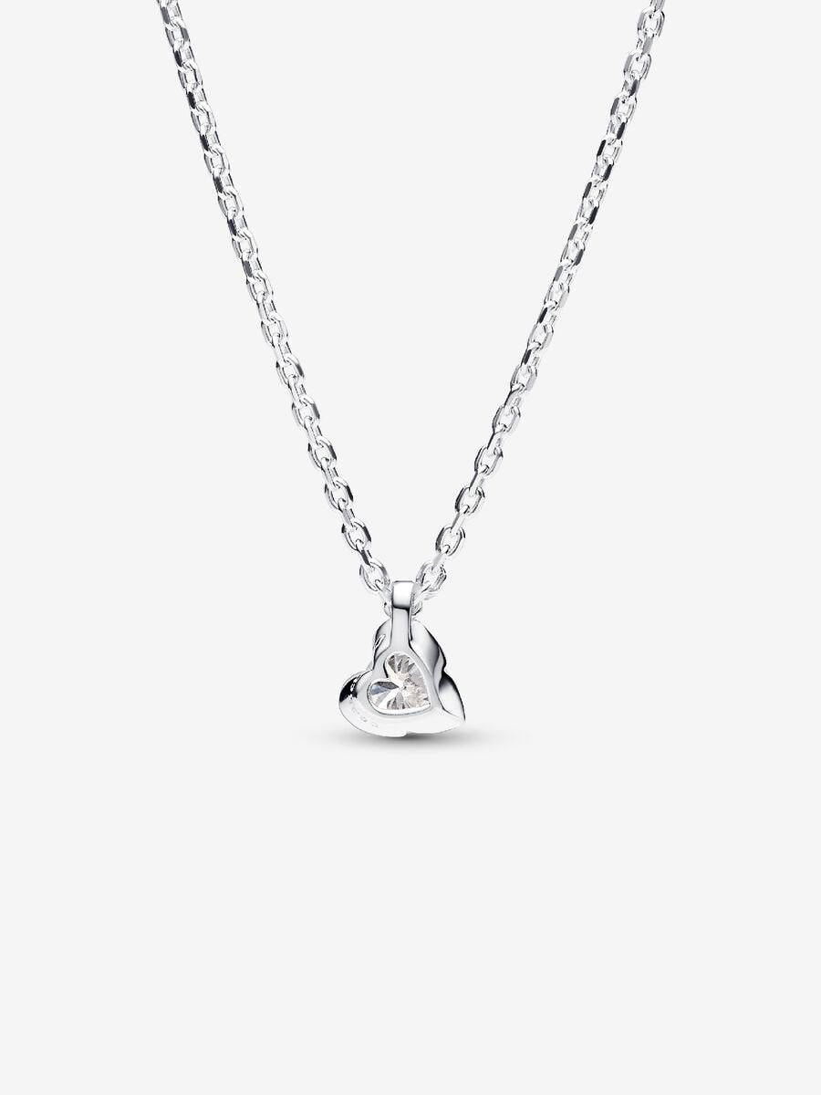 Pandora Talisman Sterling Silver Lab-grown Diamond Heart Pendant Necklace