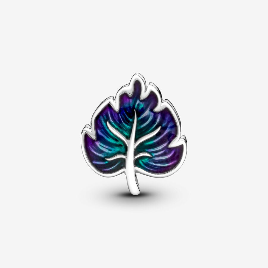 Purple & Green Leaf Charm