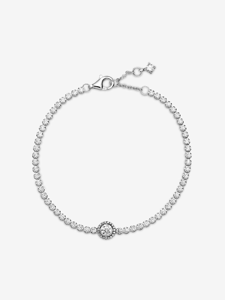 Sparkling Halo Tennis Bracelet
