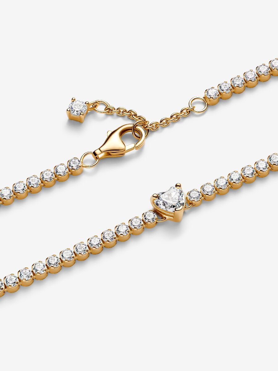Sparkling Heart Tennis Bracelet
