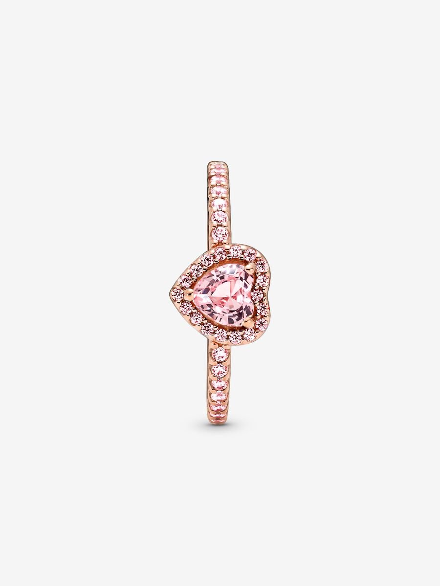 Sparkling Elevated Heart Ring