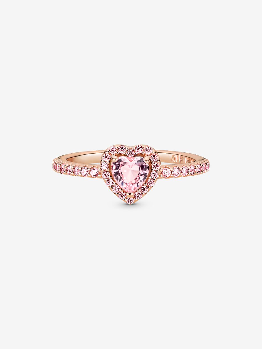 Sparkling Elevated Heart Ring