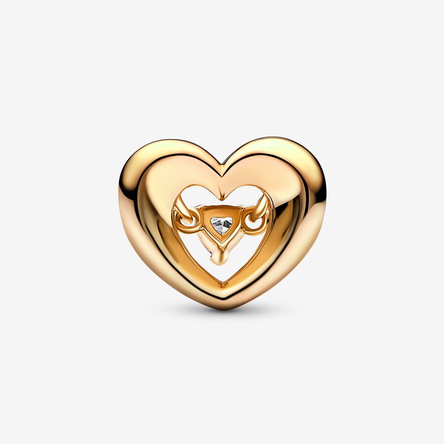 Radiant Heart & Floating Stone Charm