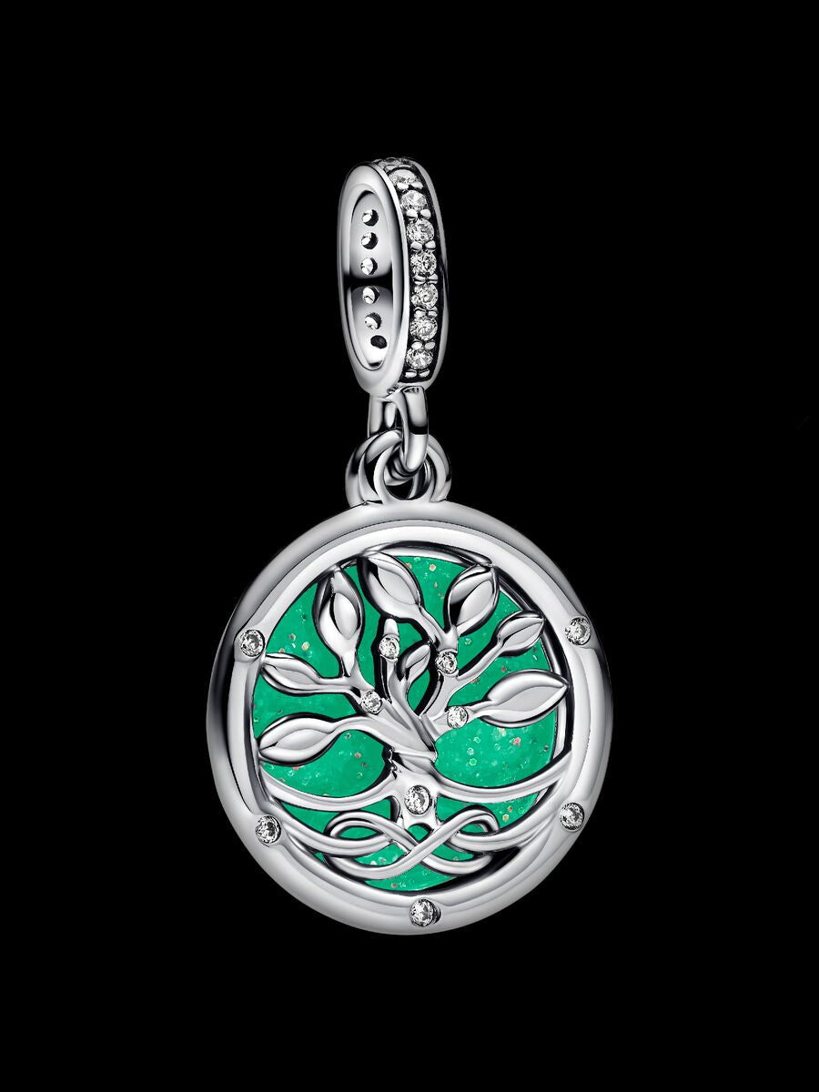 Glow-in-the-dark Infinity Tree Double Dangle Charm