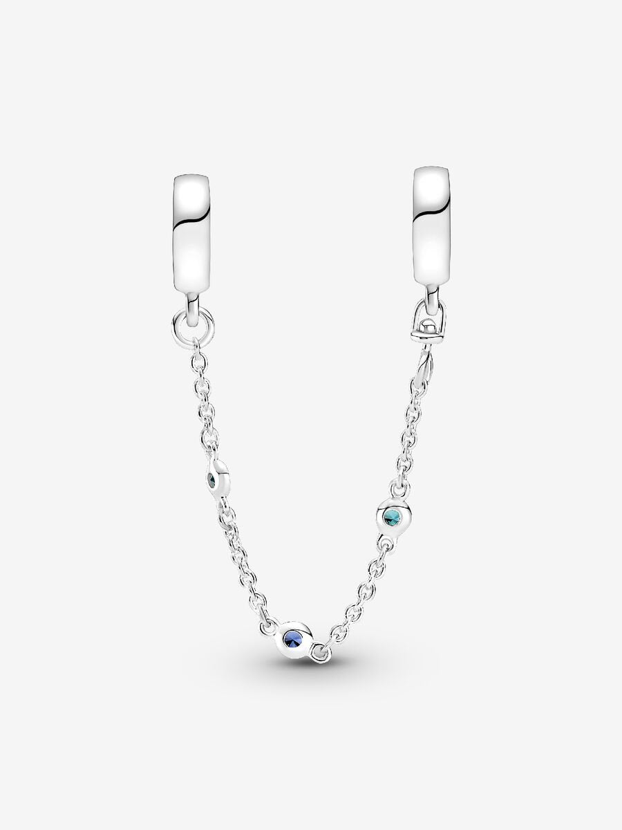 Triple Blue Stone Safety Chain