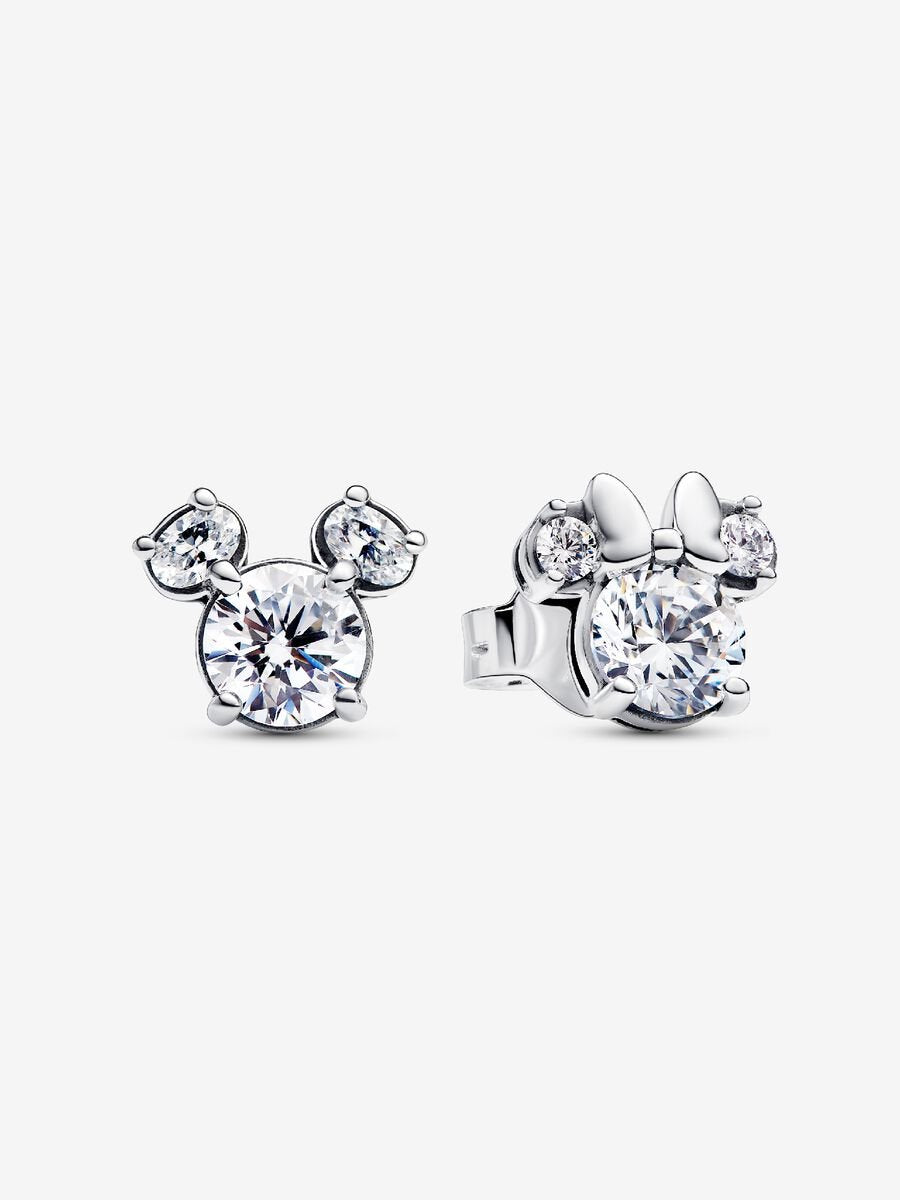 Disney Mickey Mouse & Minnie Mouse Sparkling Stud Earrings