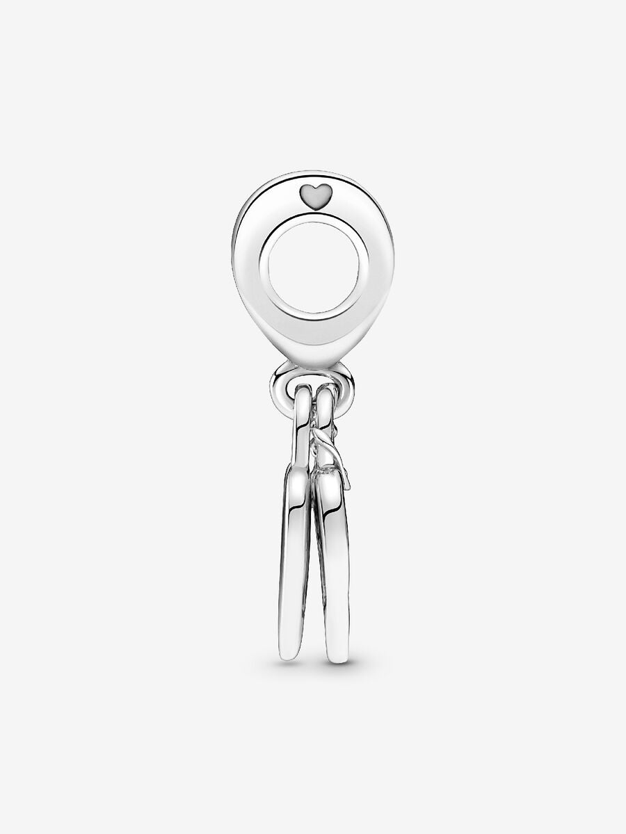 Rose Heart Padlock Dangle Charm