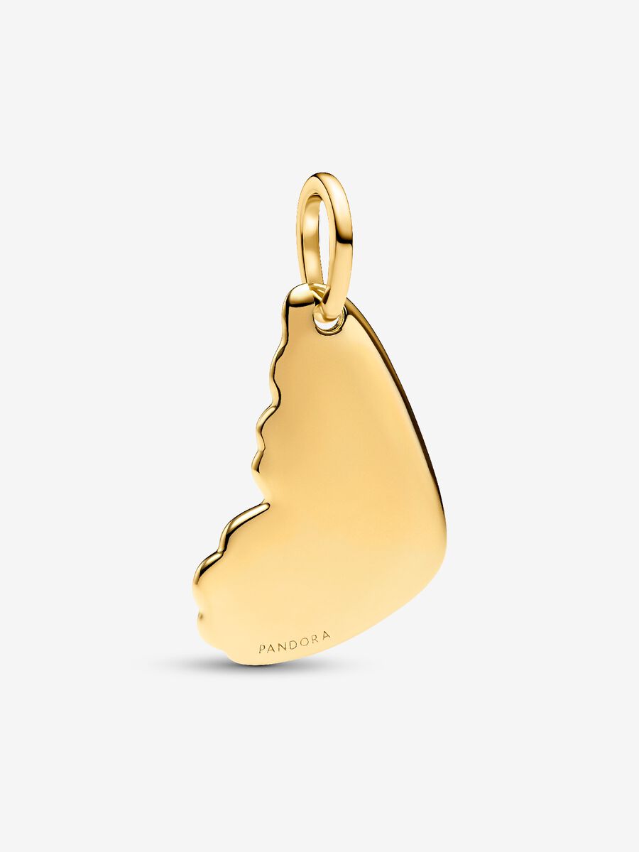 Engravable Butterfly Wing Tag Pendant
14k gold plating