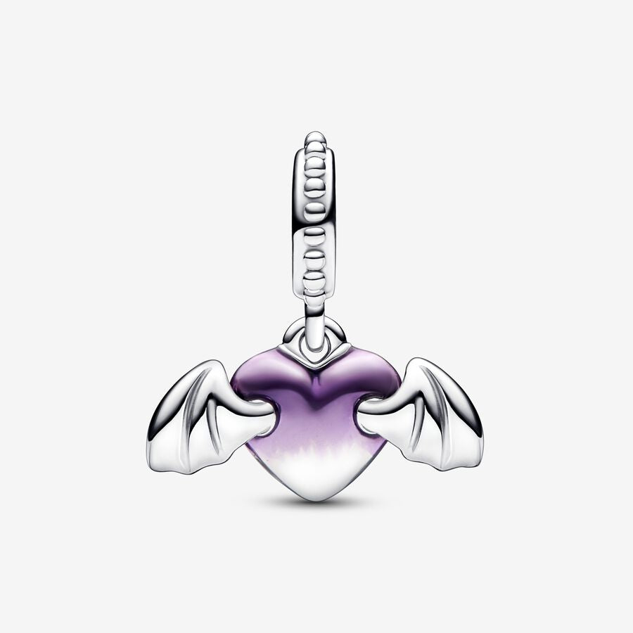 Vampire Winged Heart Dangle Charm