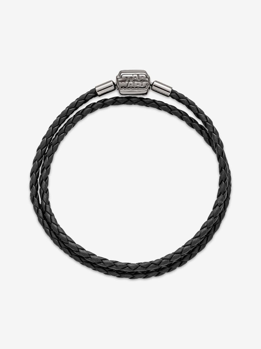Pandora Moments Star Wars™ Limited Edition Clasp Double Black Leather Bracelet
Ruthenium plating