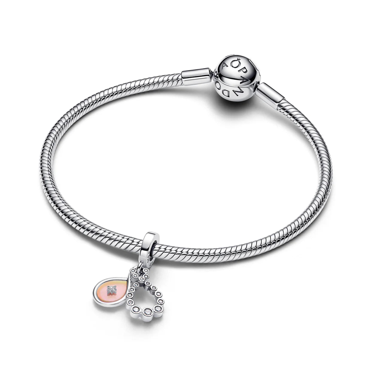 Opalescent Infinity Double Dangle Charm