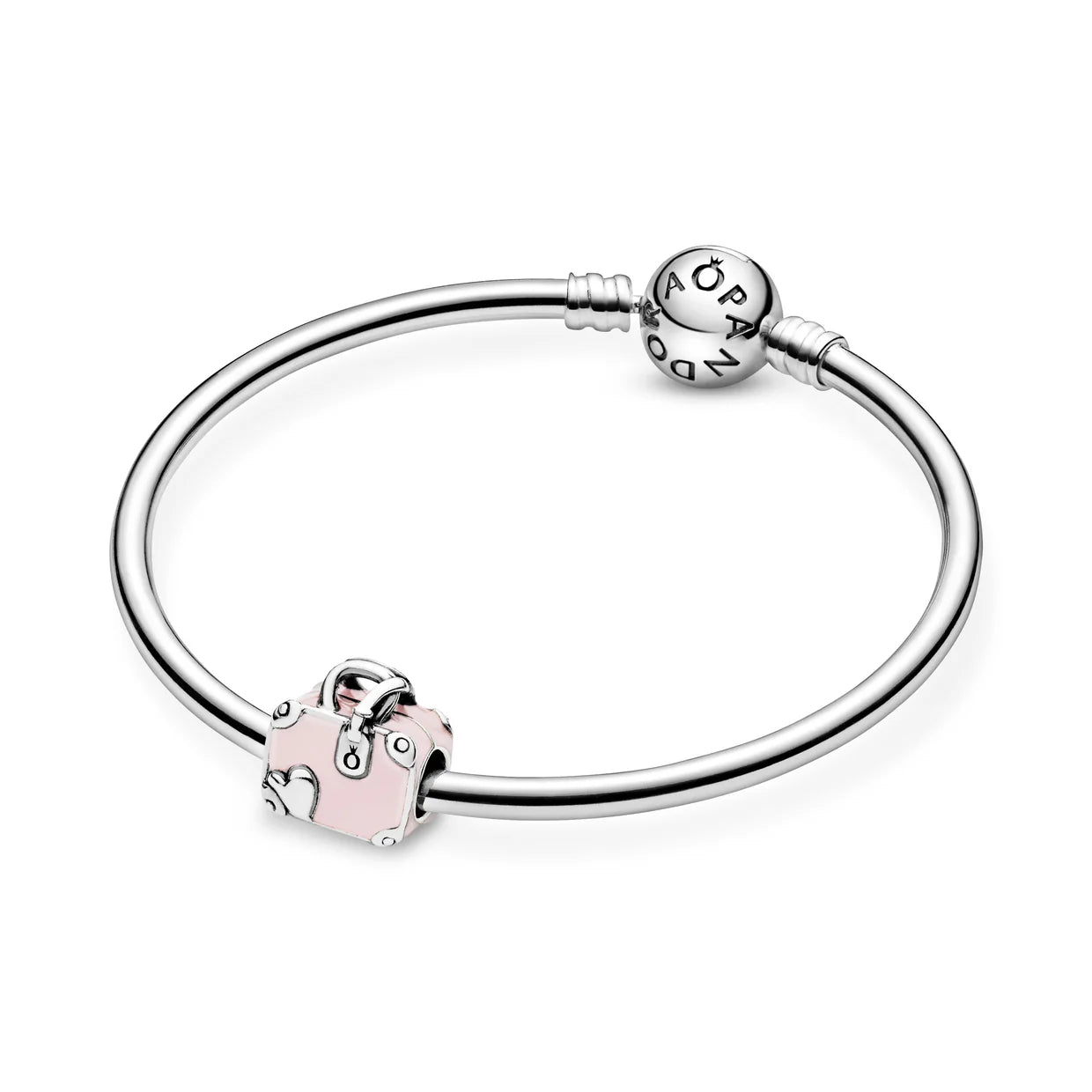 Suitcase Silver Charm