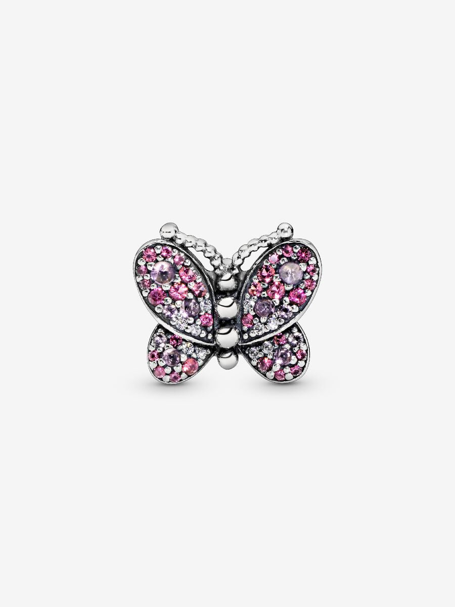 Pink Pavé Butterfly Charm