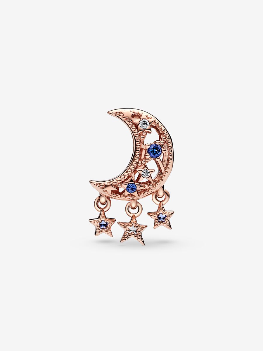 Star & Crescent Moon Charm
14k rose gold plating