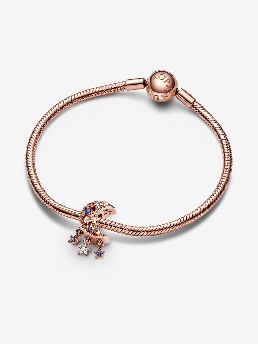 Star & Crescent Moon Charm
14k rose gold plating