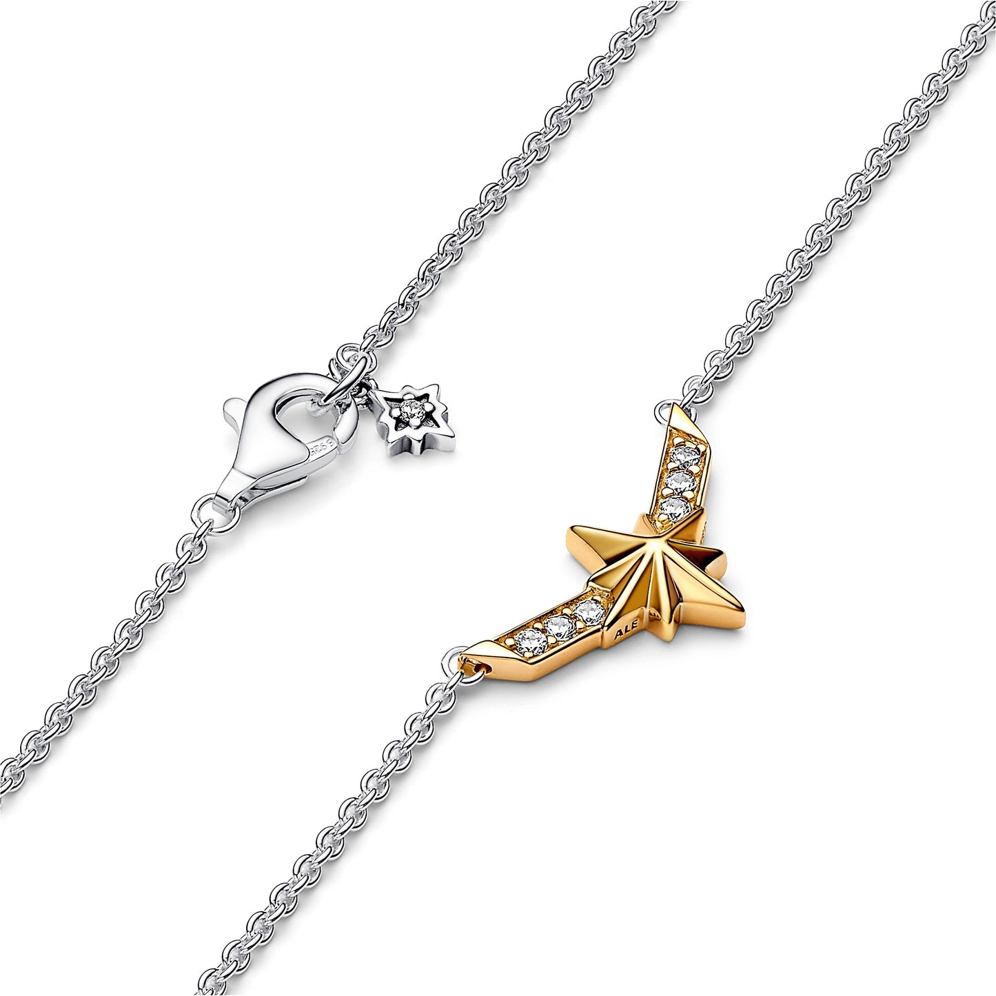 Marvel Captain Marvel Octogram Star Two-Tone Pendant Necklace