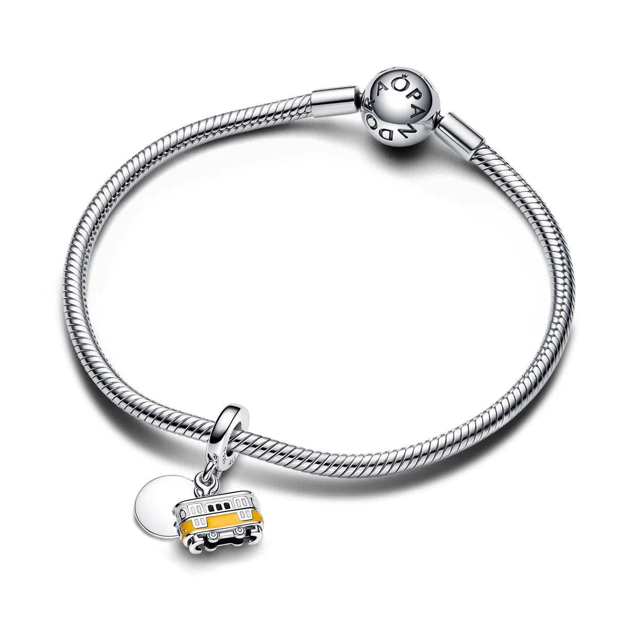 Engravable Lisbon Tram Sterling Silver Double Dangle