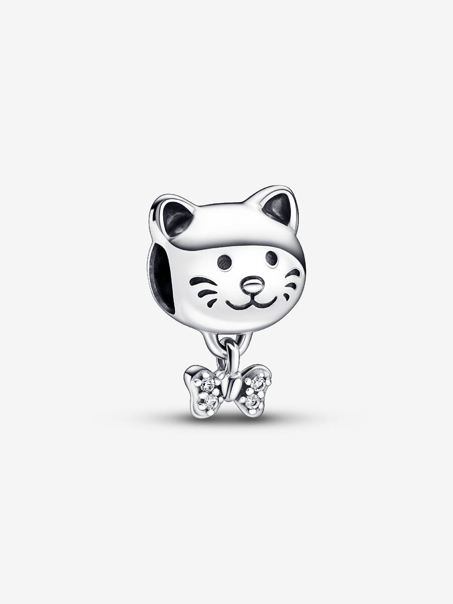 Pet Cat & Bow Charm
Sterling silver