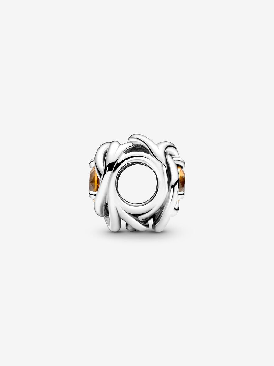 November Birthstone Eternity Circle Charm
Sterling silver
