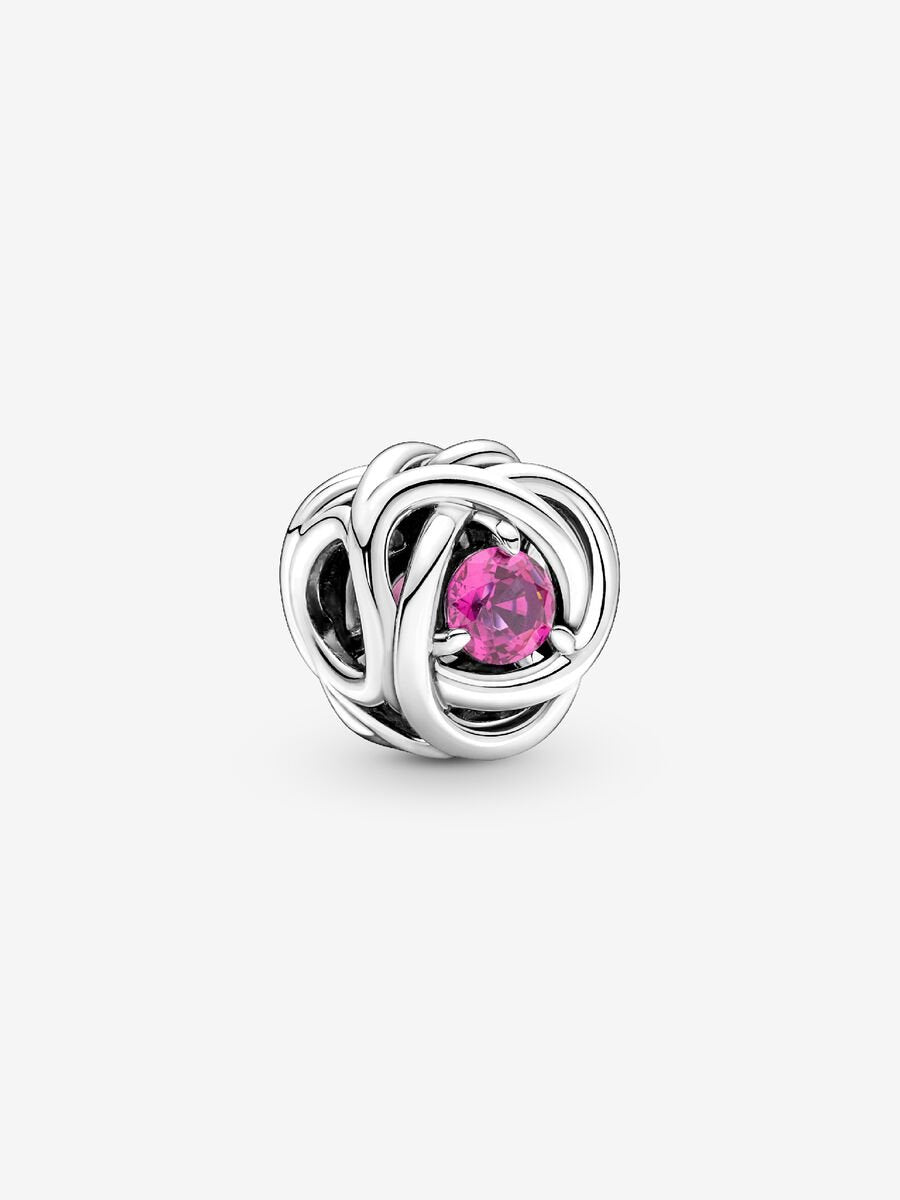October Birthstone Eternity Circle Charm
Sterling silver
