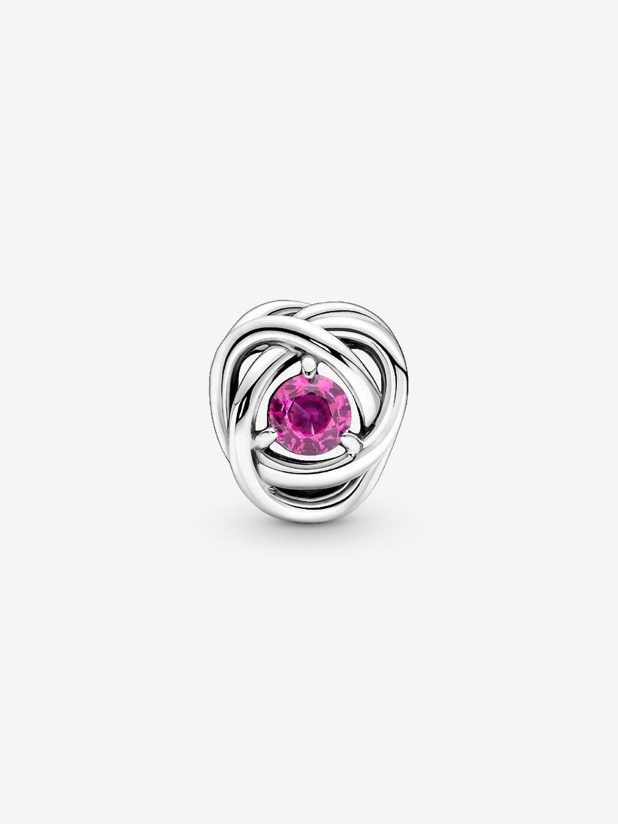 October Birthstone Eternity Circle Charm
Sterling silver