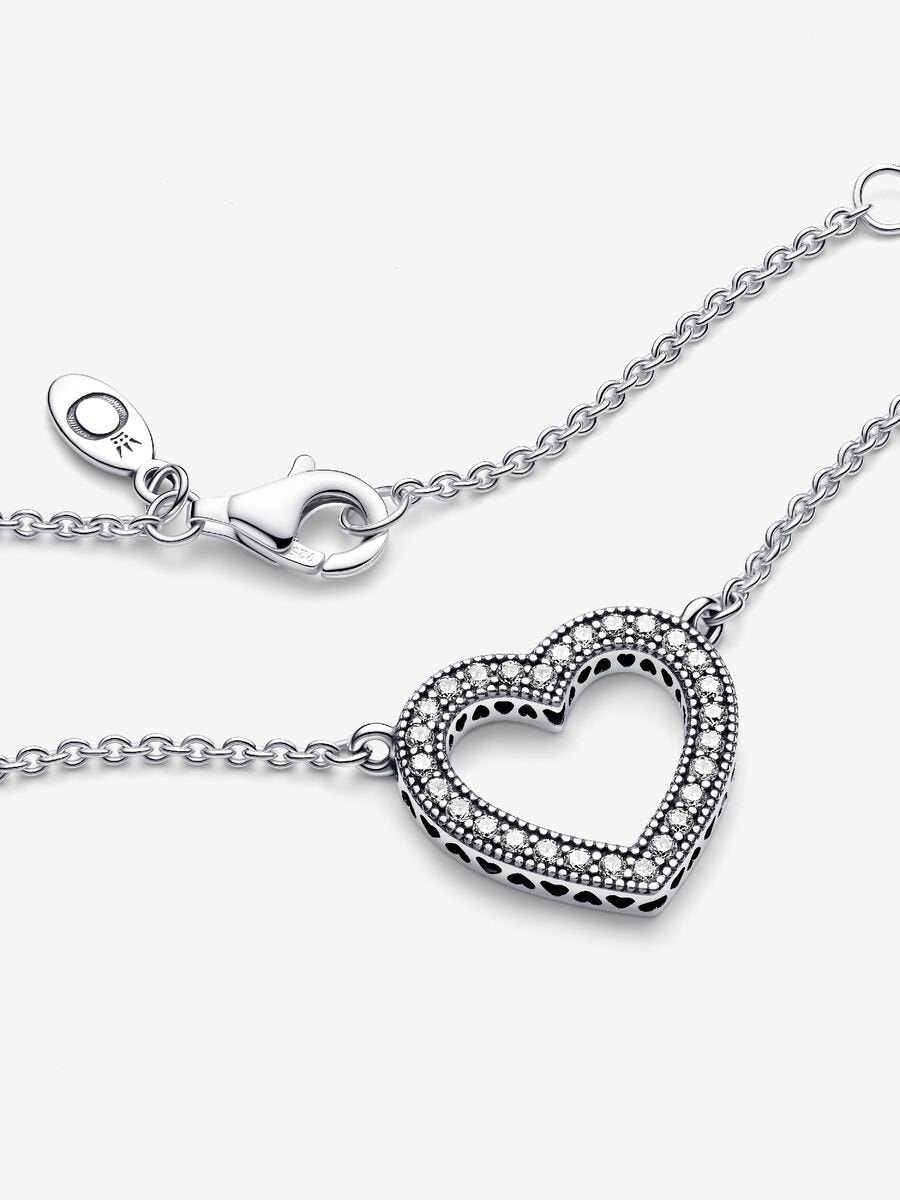 Sparkling Open Heart Necklace