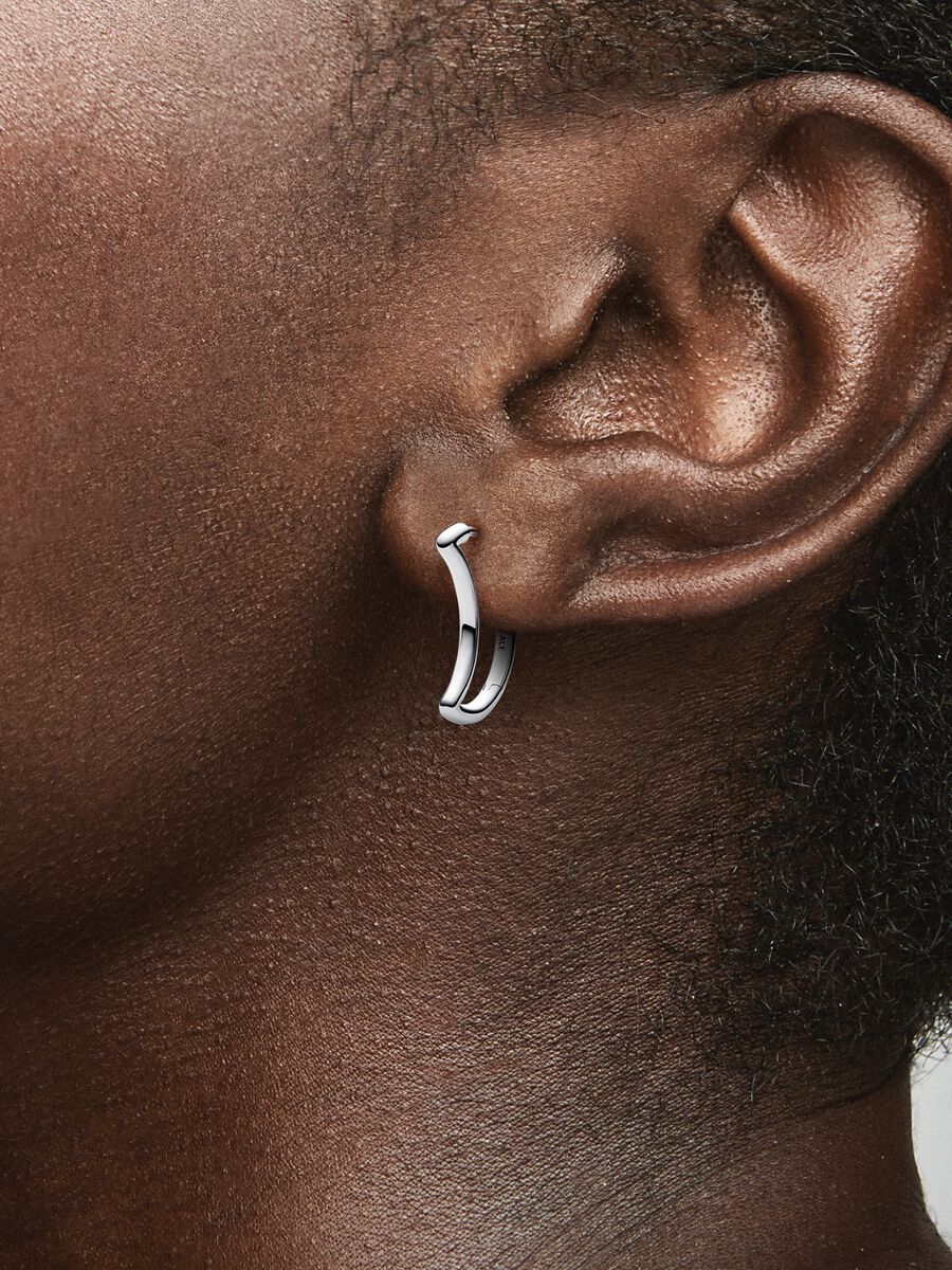 Moon Hoop Earrings