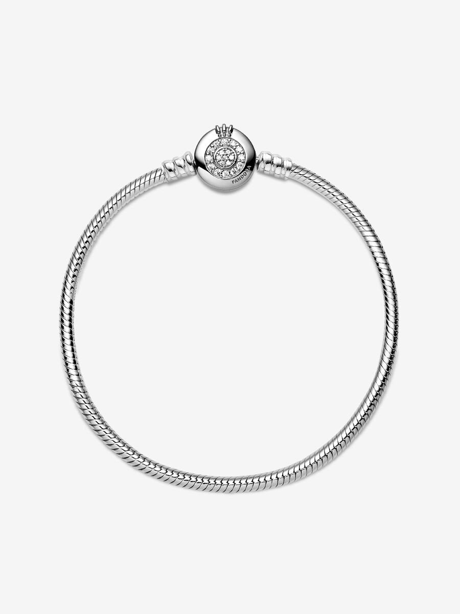 Pandora Moments Sparkling Crown O Snake Chain Bracelet