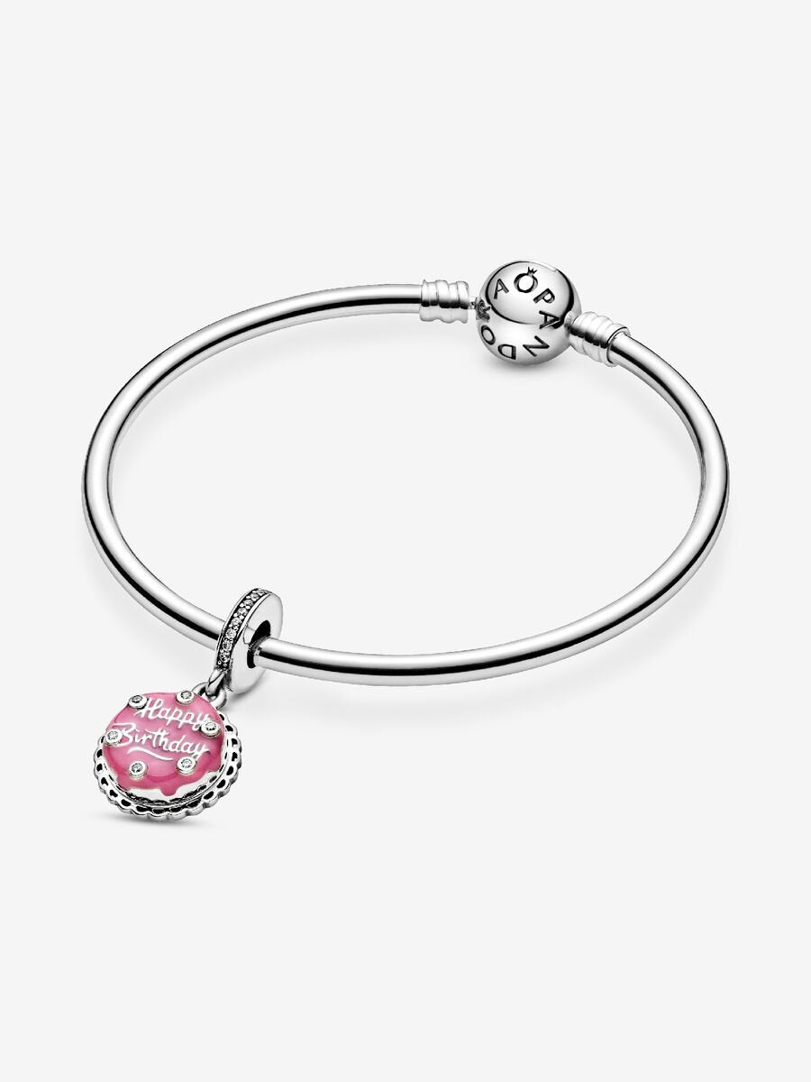 Pink Birthday Cake Dangle Charm