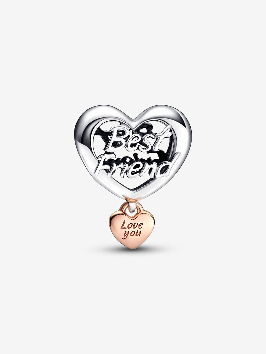 Love You Best Friend Heart Charm