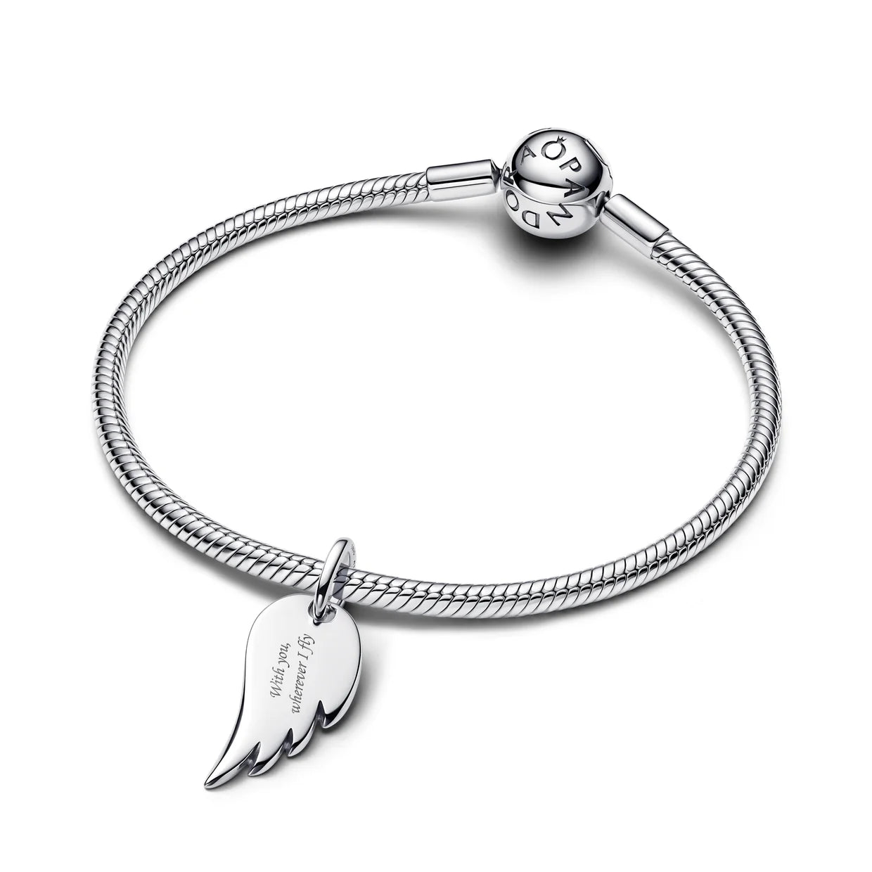 Engravable Angel Wing Tag Pendant