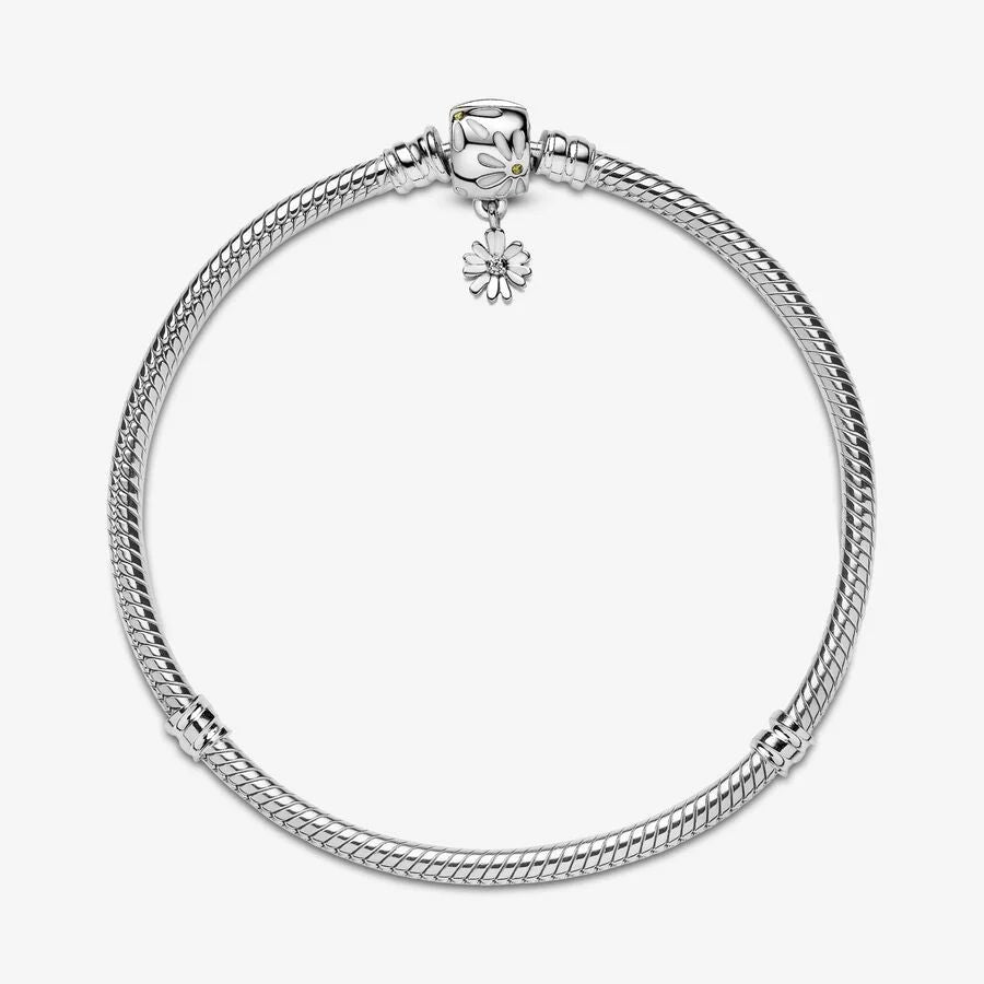Snake chain sterling silver bracelet