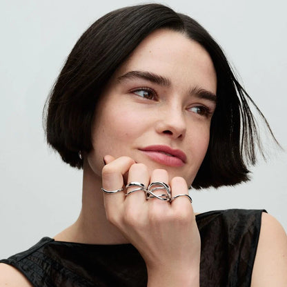 Organically Shaped Infinity Ring
