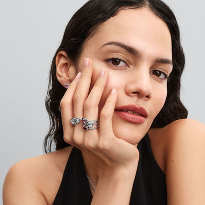 Elevated Pink Heart Ring