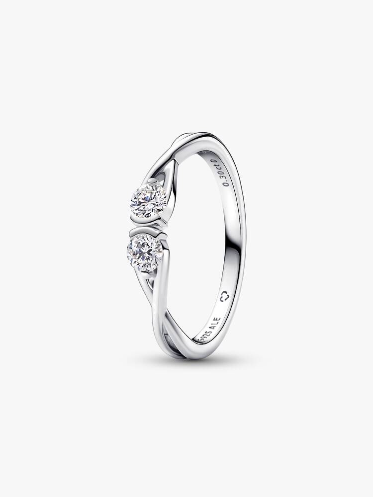 Pandora Infinite Sterling Silver Double-Facing Lab-grown Diamond Ring