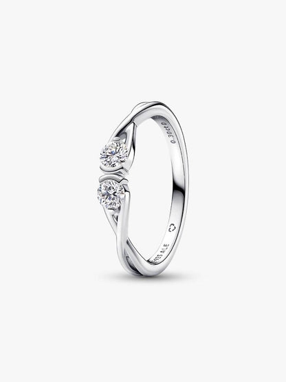 Pandora Infinite Sterling Silver Double-Facing Lab-grown Diamond Ring