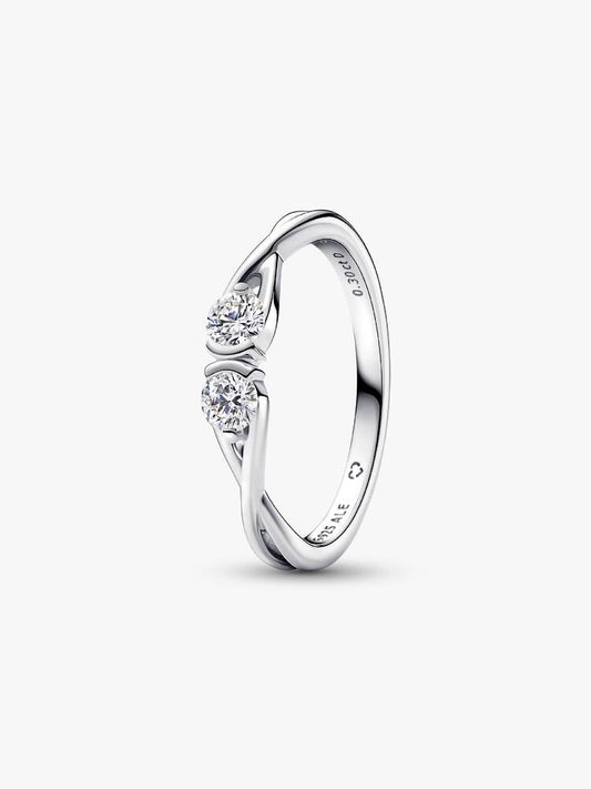 Pandora Infinite Sterling Silver Double-Facing Lab-grown Diamond Ring