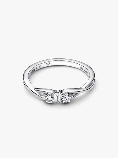Pandora Infinite Sterling Silver Double-Facing Lab-grown Diamond Ring