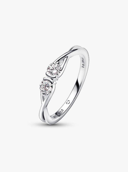 Pandora Infinite Sterling Silver Double-Facing Lab-grown Diamond Ring