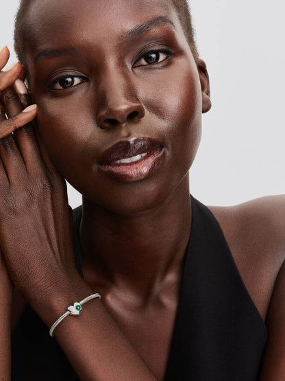 Engravable May Birthstone Heart Charm