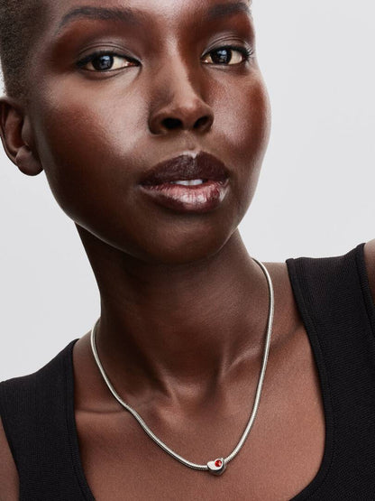 Engravable January Birthstone Heart Charm