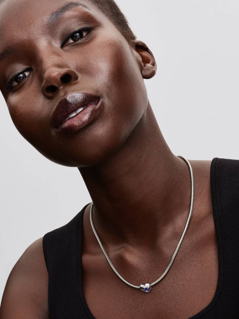 Engravable September Birthstone Heart Charm