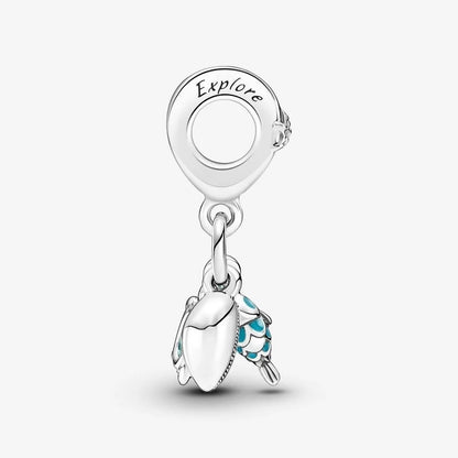 Fish, Sea Turtle & Conch Triple Dangle Charm