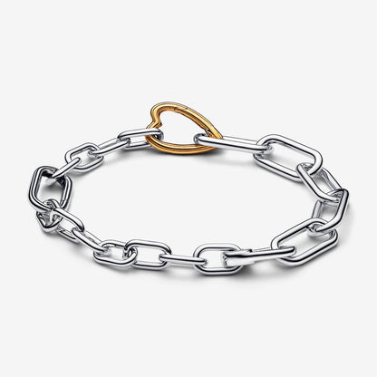 Pandora ME Two-tone Heart Openable Link Chain Bracelet