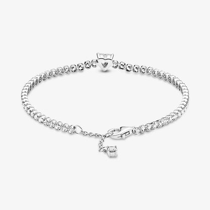Sparkling Heart Tennis Bracelet