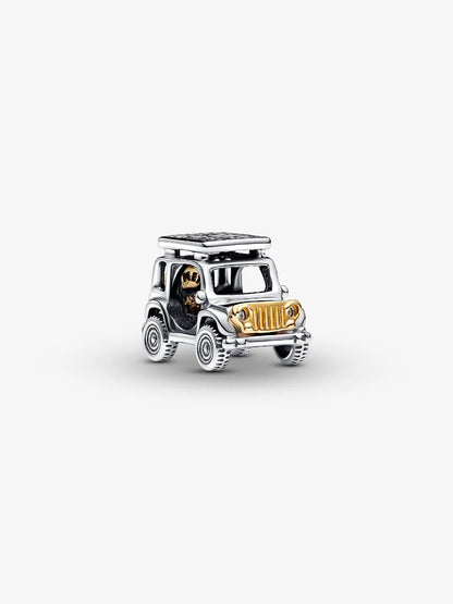 Two-tone Adventure Car Charm Sterling silver, 14k gold plating